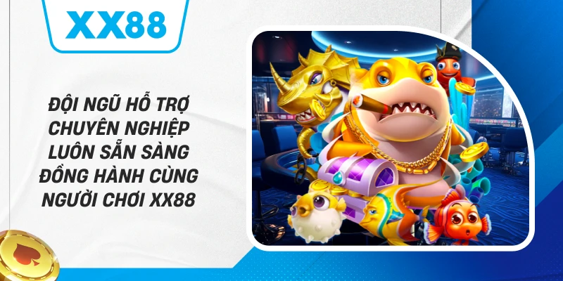 Đội ngũ hỗ trợ chuyên nghiệp luôn sẵn sàng đồng hành cùng người chơi XX88